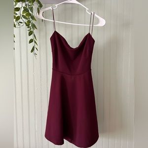 Windsor Plum Backless Mini Dress